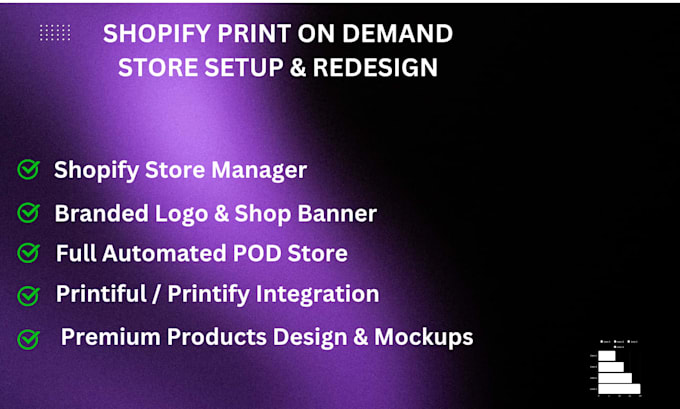 setup premium print on demand store shopify pod store design redesign pod store