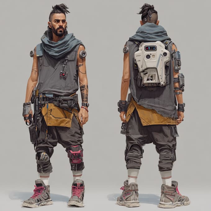 drawing a sci fi character illustration or sci fi character