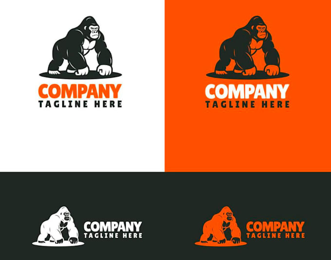 do powerful mountain gorilla logo for your brand