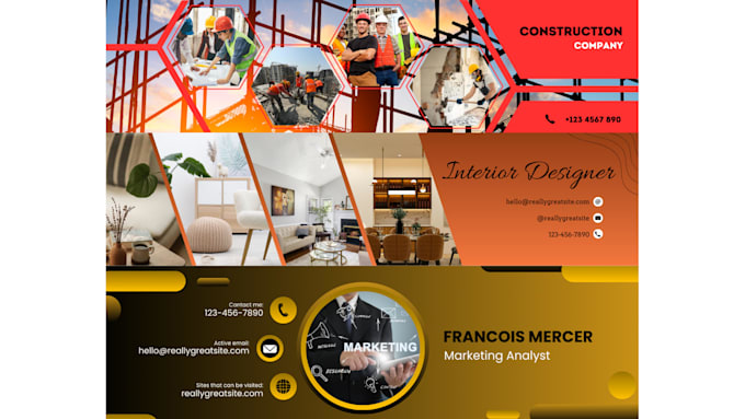 design professional linkedin banner and web banner
