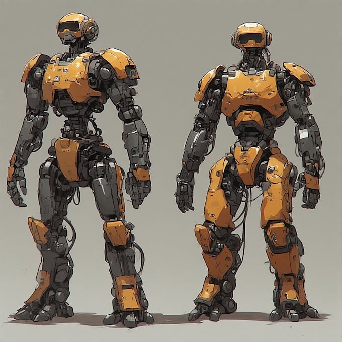 create or design mechs robots concepts