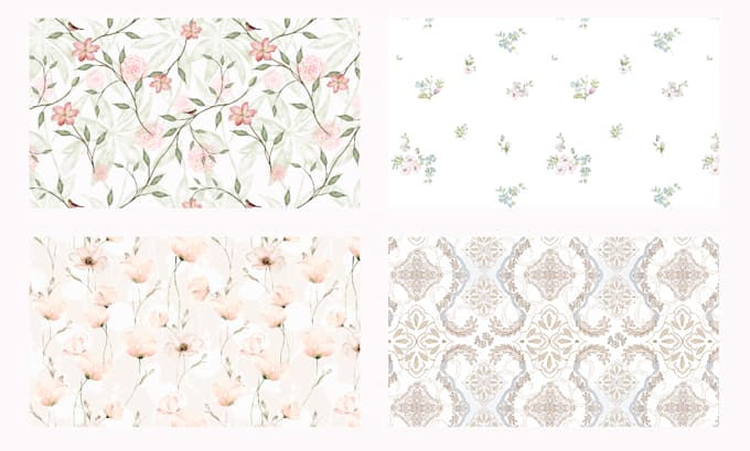 make seamless watercolor pattern design