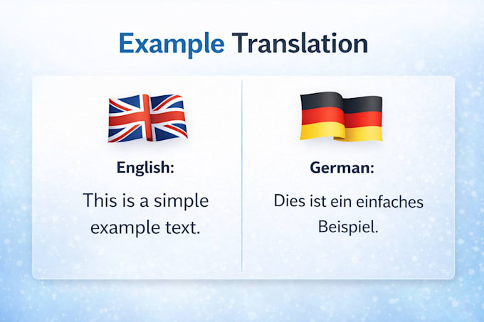 translate english to german for gaming and trading content