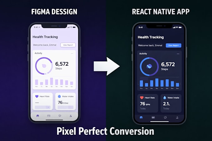 convert figma design to pixel perfect react native app for ios and android