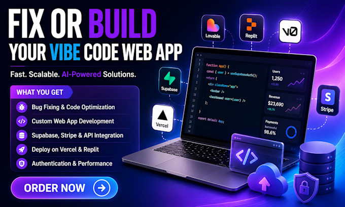 review fix your your vibe code or make custom web application with vibe coding