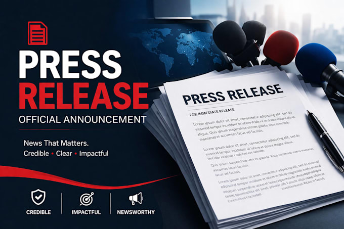 write a professional press release for your business