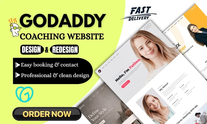 godaddy coaching website design redesign godaddy develop godaddy