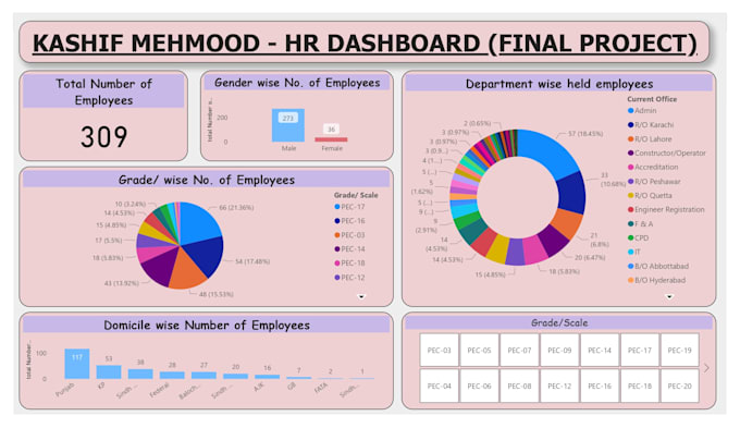 create HR dashboard in excel or power bi