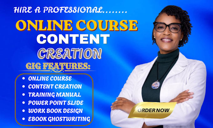 create a complete online course content modules scripts ebook course workbook