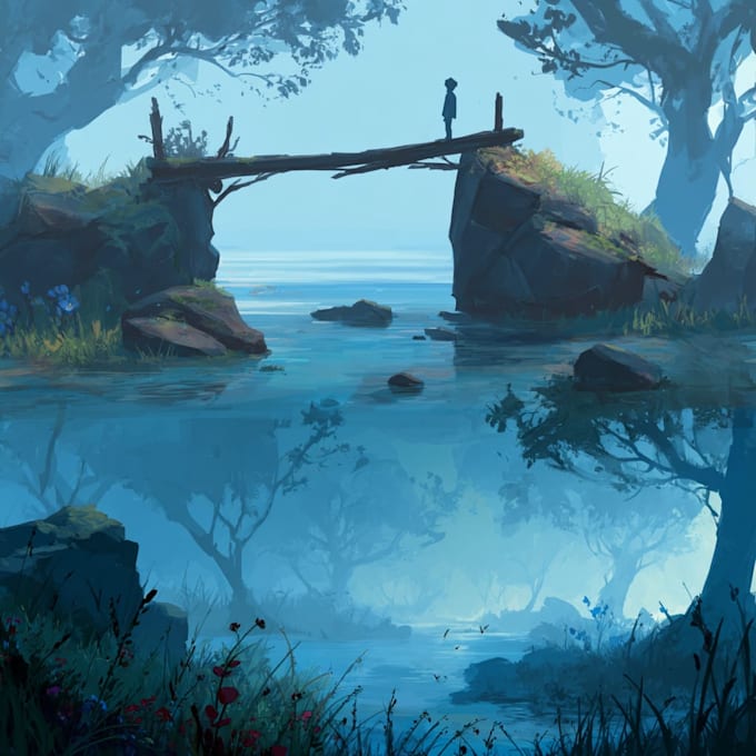 Make environment concept art for you game by Joannktr | Fiverr