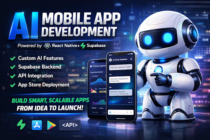 build rork ai app, react native app, supabase backend and deploy your app