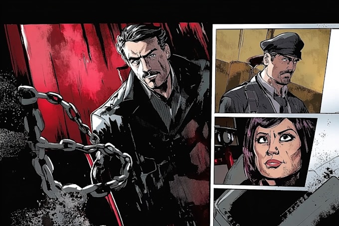 comic book illustration, comic graphic novel