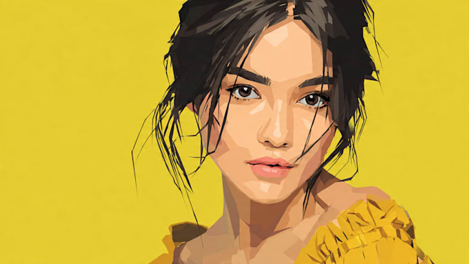 create a face into color vector art portrait