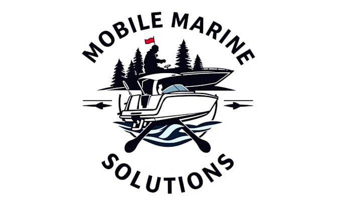 design minimalist and premium boat logo