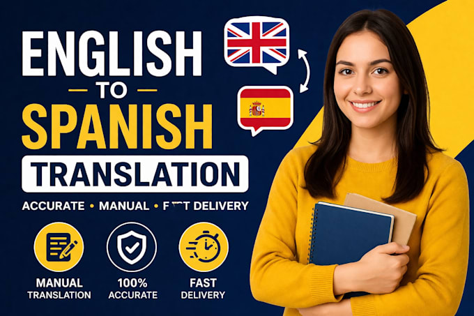 translate english to spanish manually with proofreading