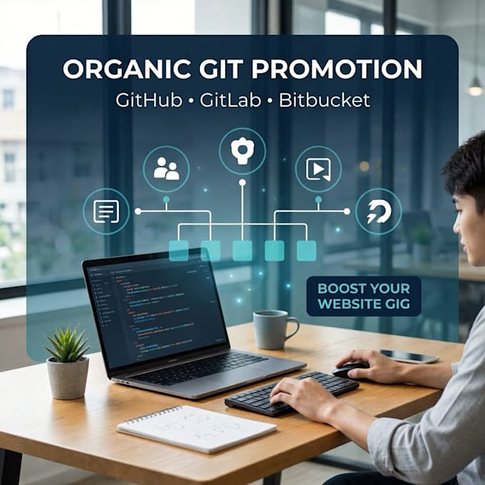 do your organic git, github or gitlab and bitbucket to promote any website