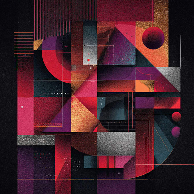 create abstract geometric digital art