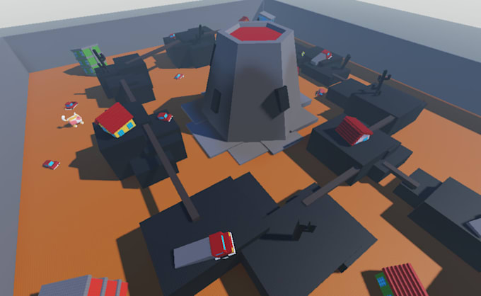 build immersive low poly environments for your game,volcano map,minecraft,tycoon