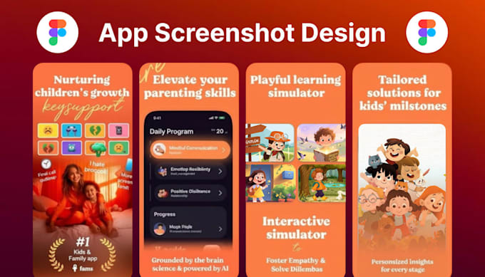 design app store screenshots, play store or app screenshots