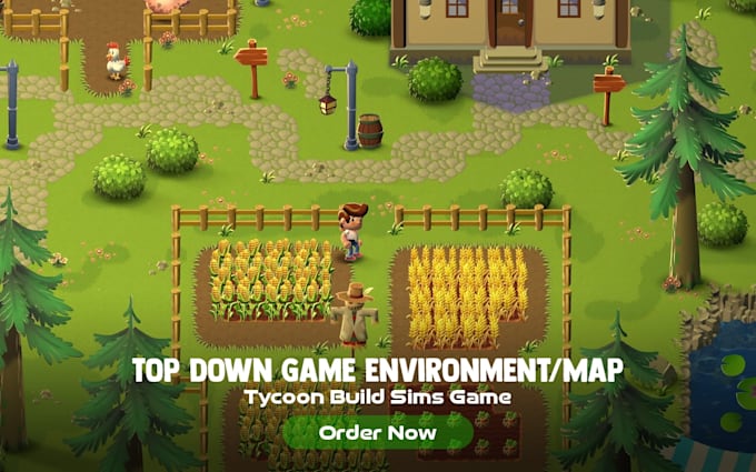 design 2d map and 3d low poly game environment in unity