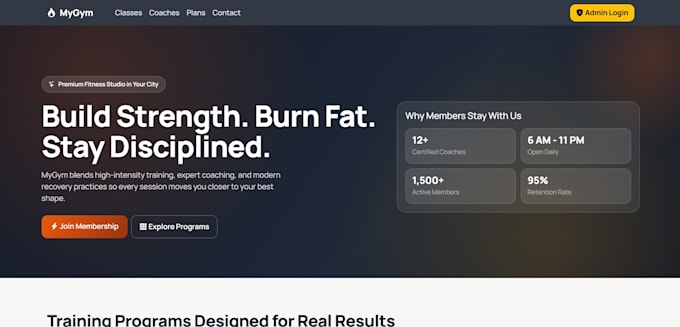 create a complete fitness club management system