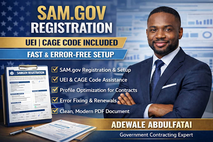 register your sam gov, uei, cage code for government contracts