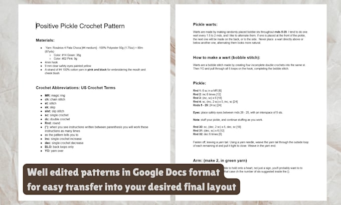 tech edit your crochet pattern