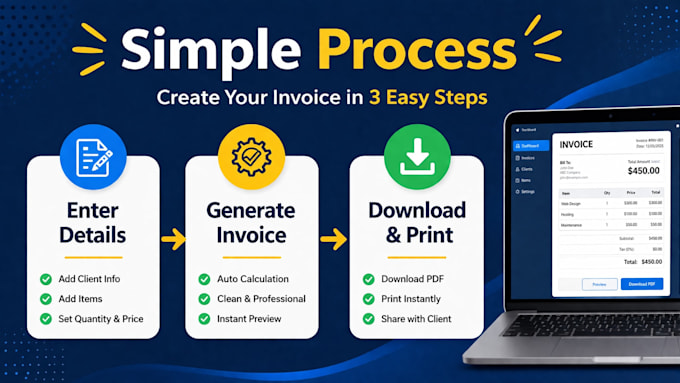 build a professional invoice generator web app