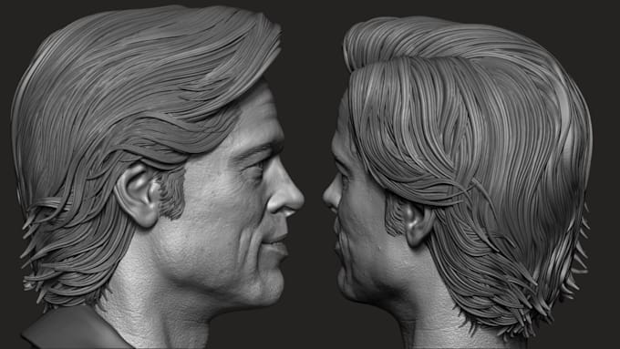 do realistic 3d character head sculpt 3d head model for printing stl 3d bust