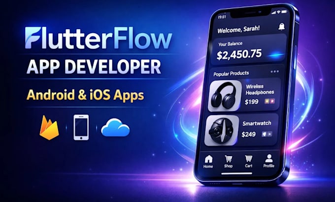 build a flutterflow mobile app with firebase integration