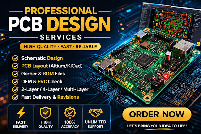 design high quality pcb layouts with gerber bom and 3d visualization