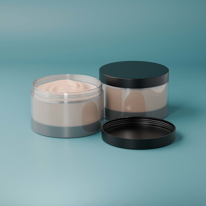 create high end 3d renders for cosmetic products