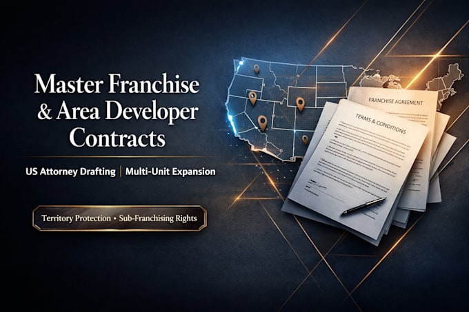write a master franchise agreement and area developer contract
