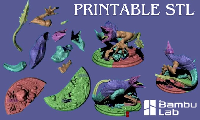 color 3d model convert stl to 3mf split part for multicolor 3d printing
