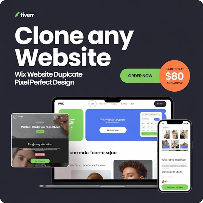 clone wix website, duplicate wix website or redesign wix website design