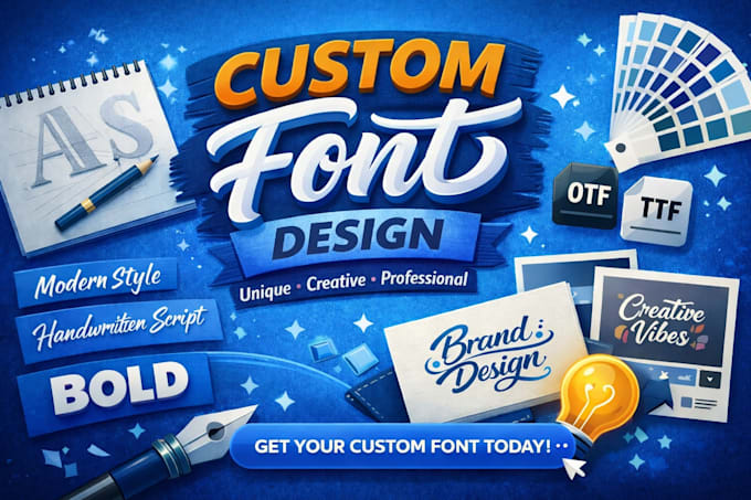 create custom font for your business in ttf or otf