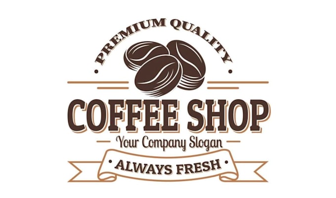 make modern unique cafe and coffee shop logo