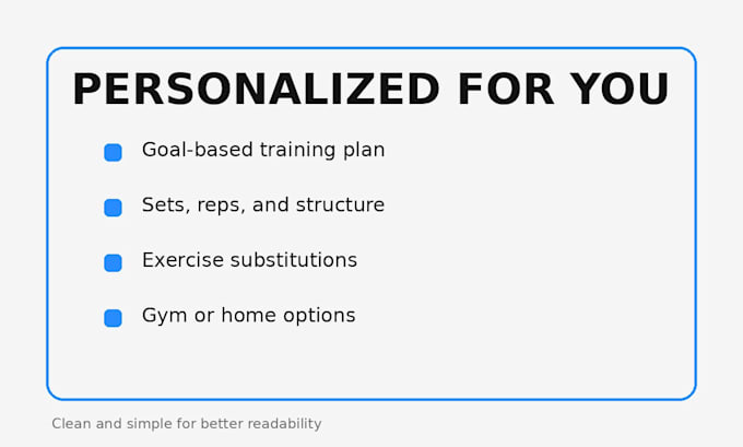create a custom gym workout program for your goals