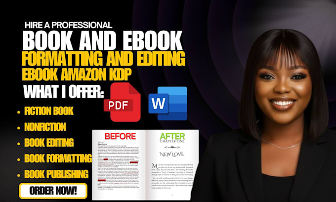 formatting KDP ebook, formatting and editing, ebook publishing on amazon KDP
