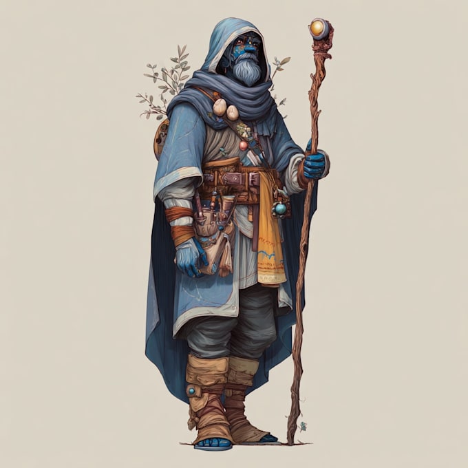 create a gorgeous dnd rpg character art illustration