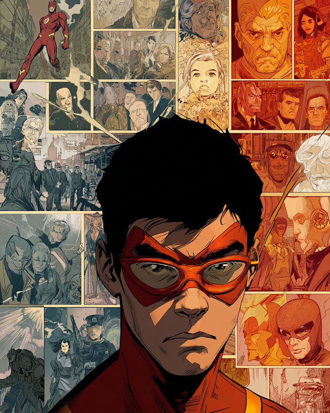 create epic superhero comic panels for your story