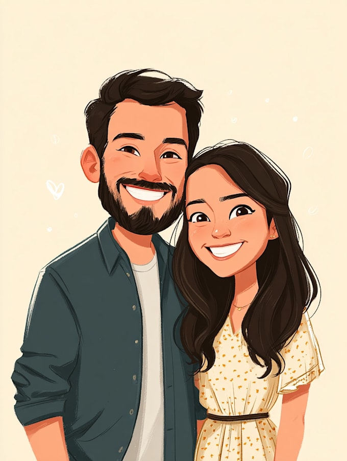 Do couple caricature illustration for you by Deondreston | Fiverr