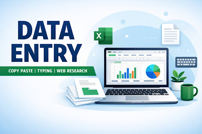 do fast and accurate data entry copy paste and typing work