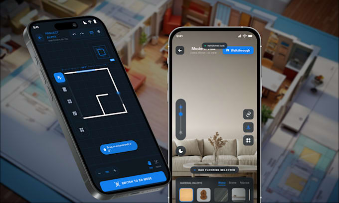 a custom home design app like planner 5d and room planner