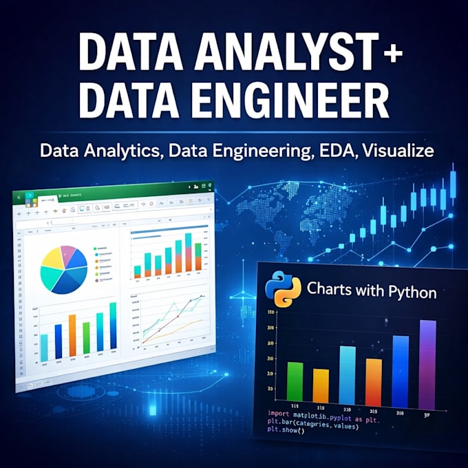do data analysis, data cleaning, etl, and dashboards in python, sql, and excel
