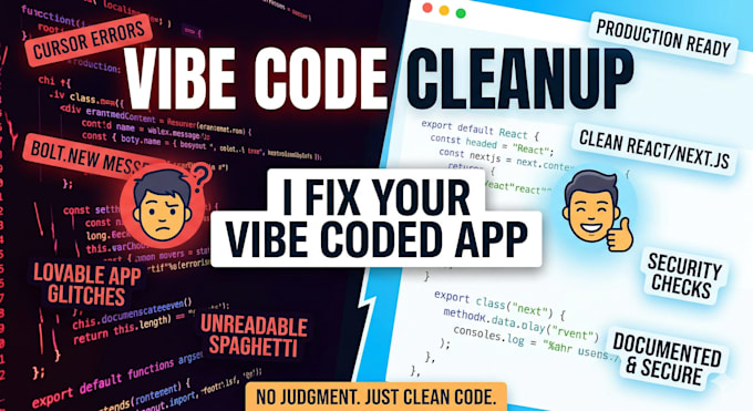 clean up refactor, and fix your vibe coded projects