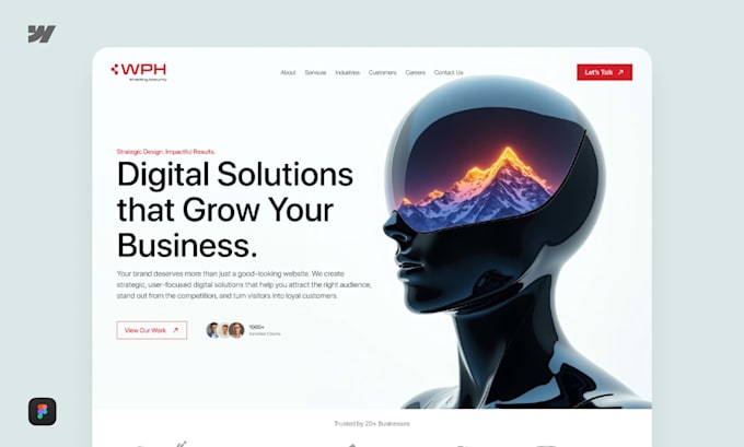 create a modern business website using webflow