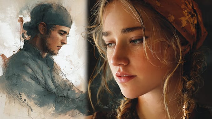 do realistic and semi realistic illustrations for you