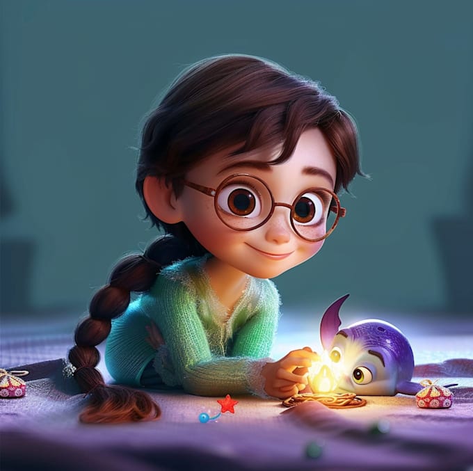 create images inspired by disney pixar style