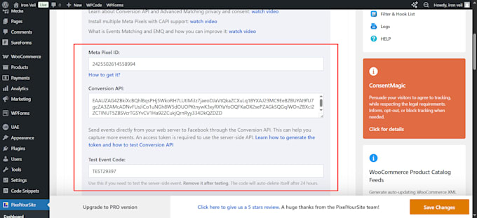 setup and fix ga4, google tag manager, meta pixel and capi for wordpress